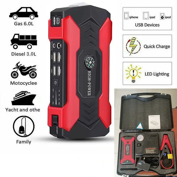 شاحن البطاريات المحمول مع مضخة هواء